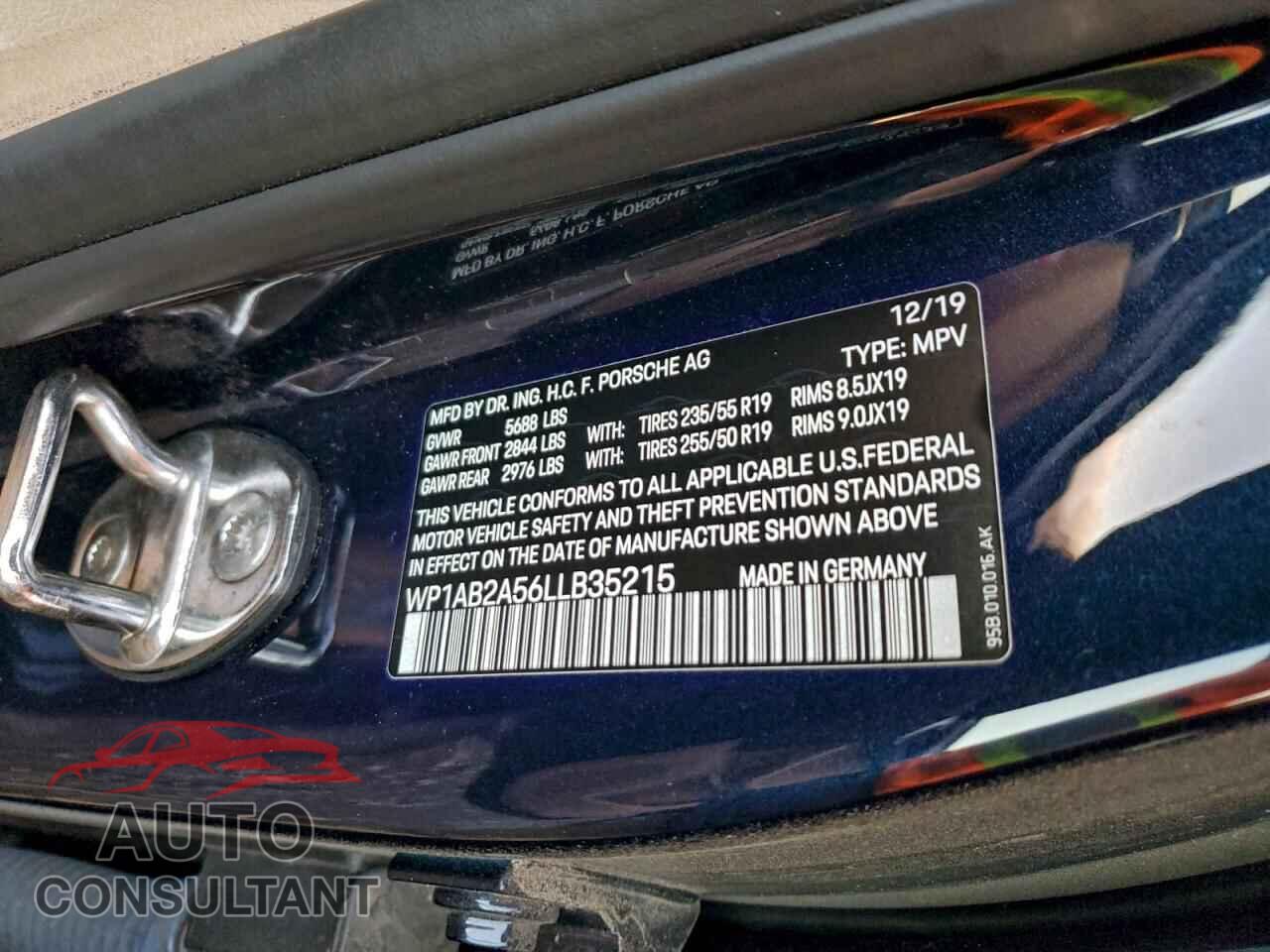 PORSCHE MACAN 2020 - WP1AB2A56LLB35215