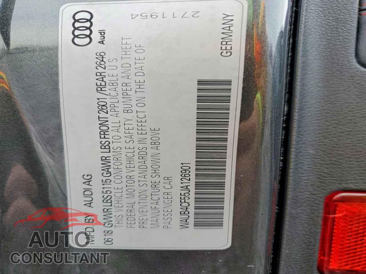 AUDI S5/RS5 2018 - WAUB4CF55JA126901