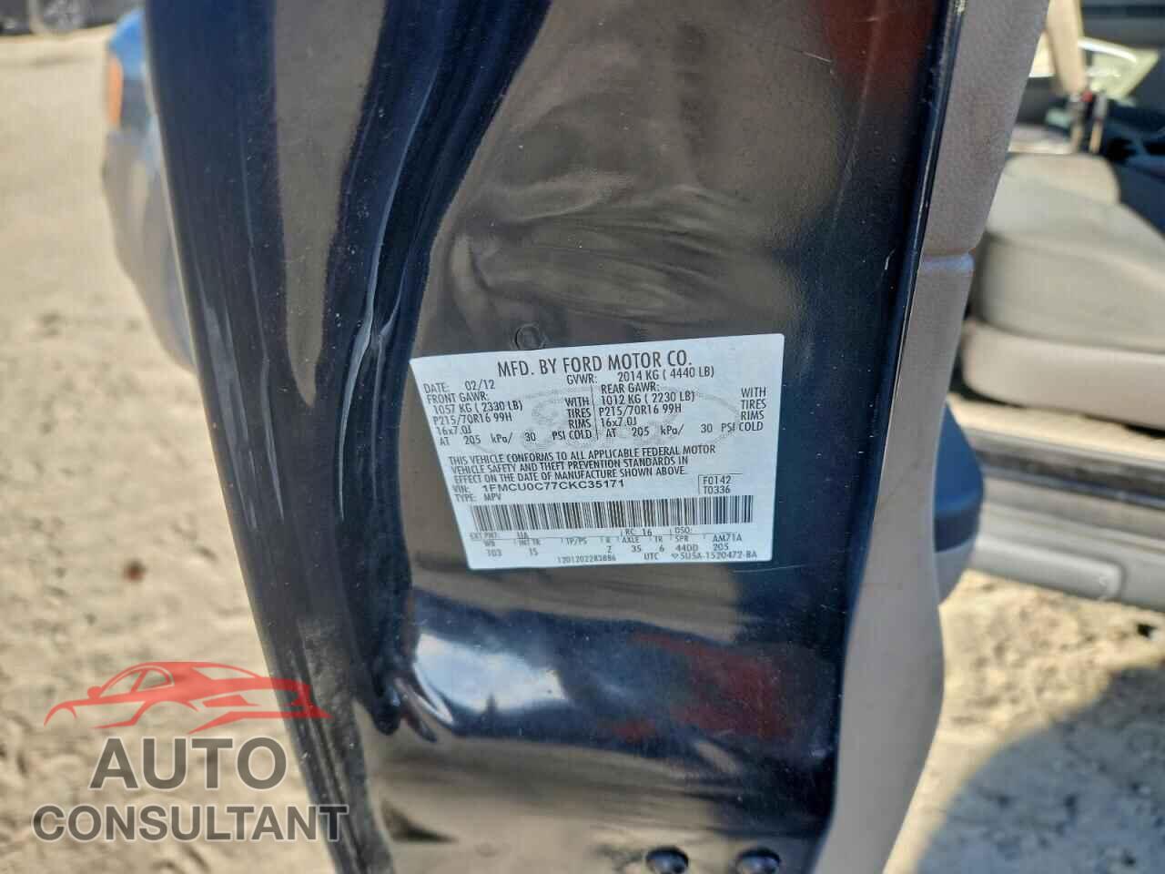 FORD ESCAPE 2012 - 1FMCU0C77CKC35171