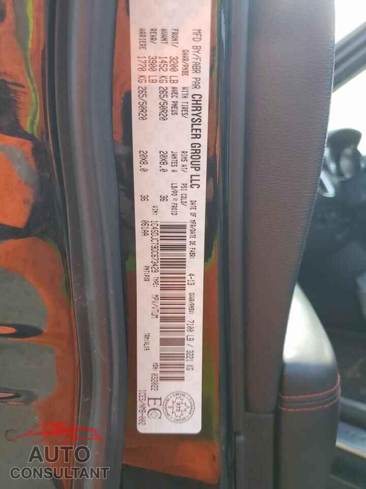 DODGE DURANGO 2013 - 1C4SDJCT9DC673429