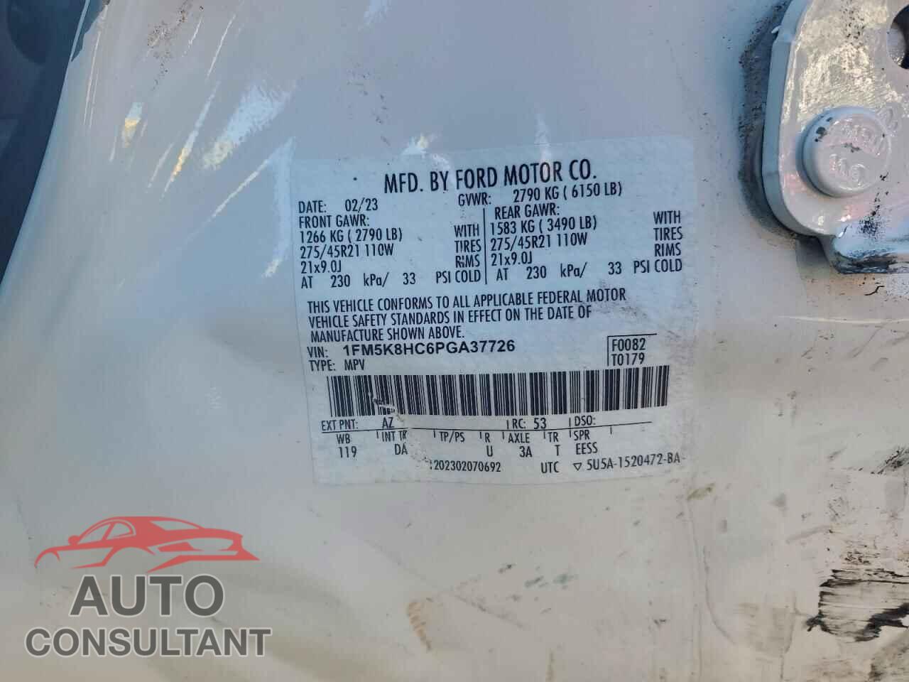 FORD EXPLORER 2023 - 1FM5K8HC6PGA37726