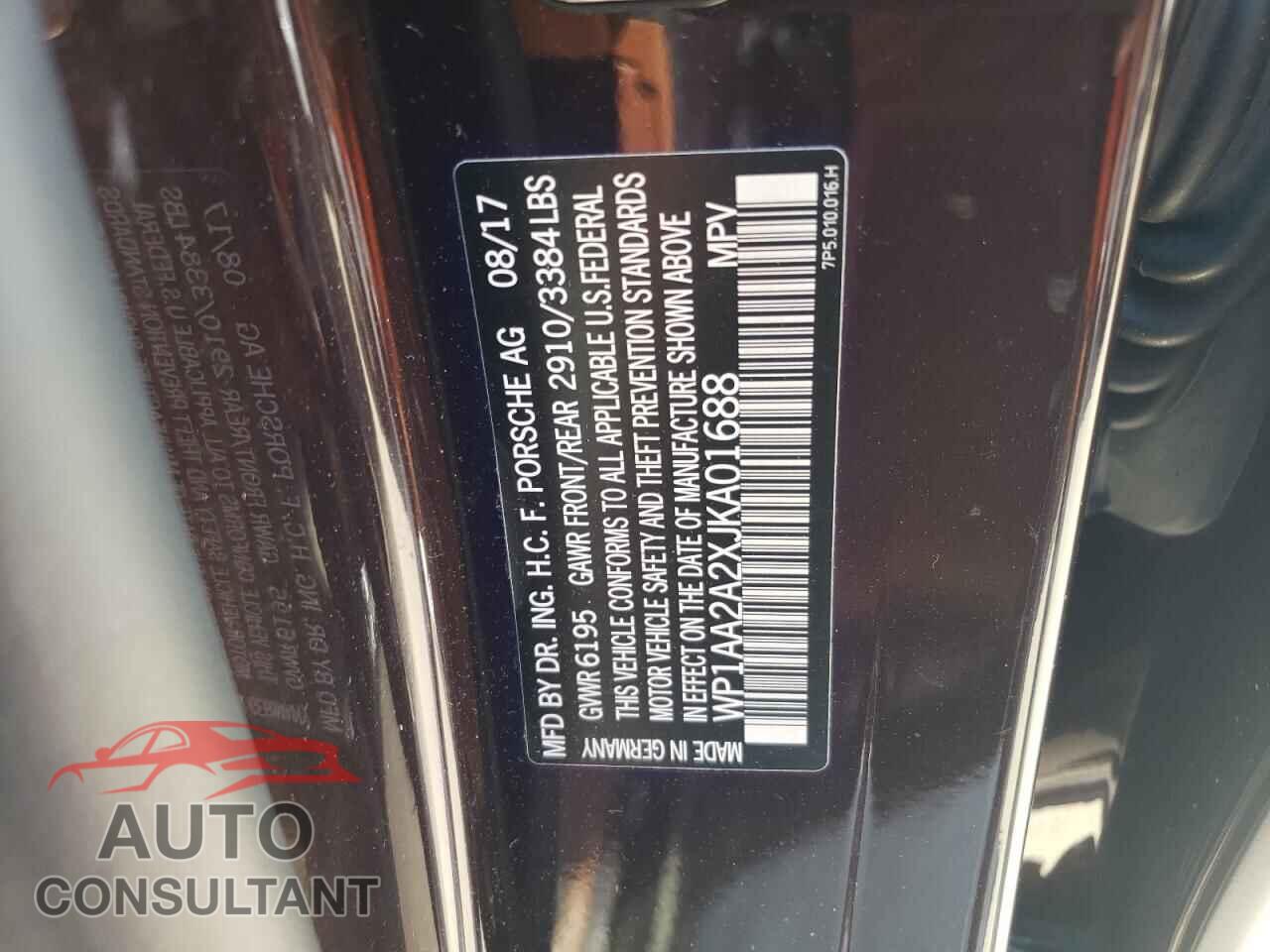 PORSCHE CAYENNE 2018 - WP1AA2A2XJKA01688