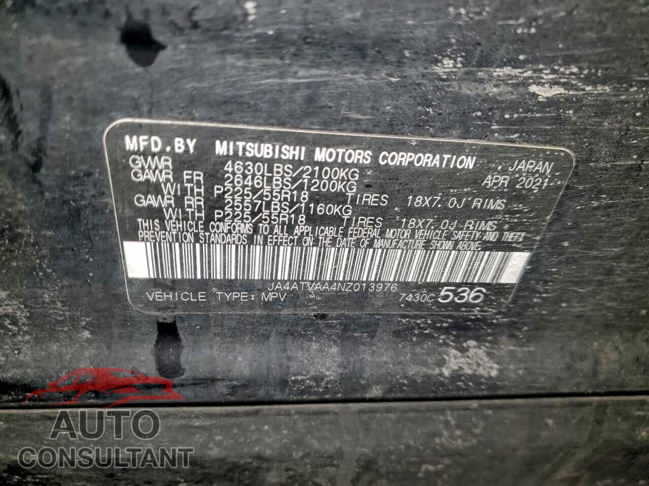 MITSUBISHI ECLIPSE 2022 - JA4ATVAA4NZ013976