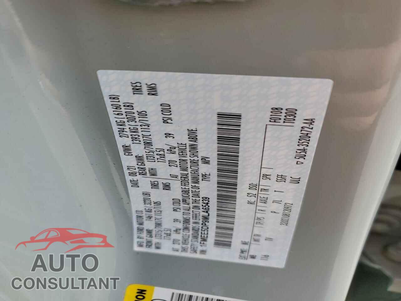 FORD BRONCO 2021 - 1FMEE5DP9MLA65439
