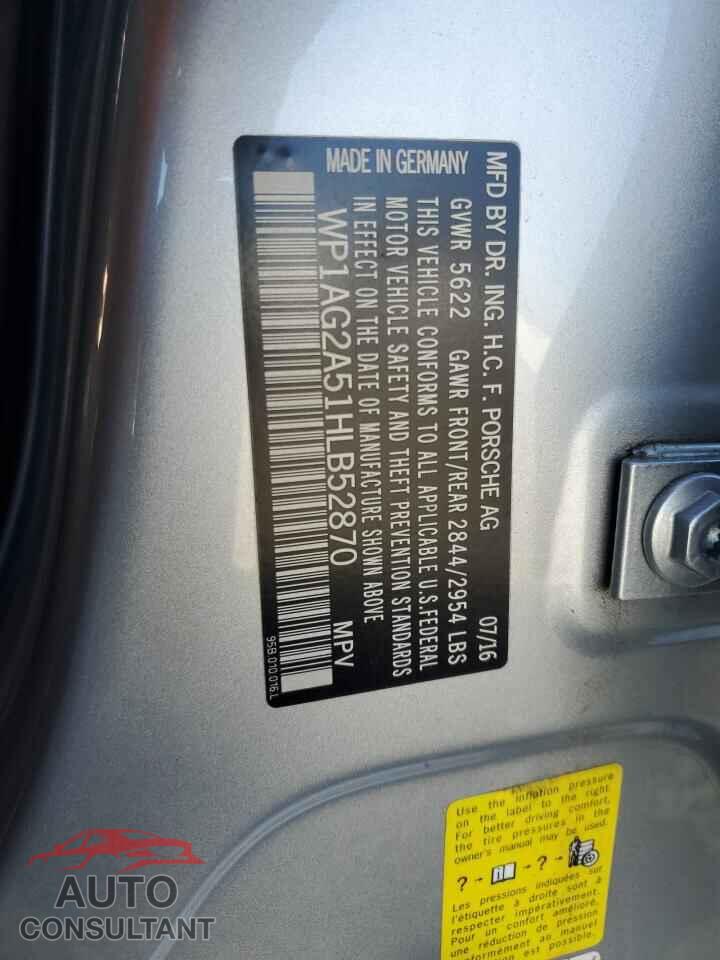 PORSCHE MACAN 2017 - WP1AG2A51HLB52870