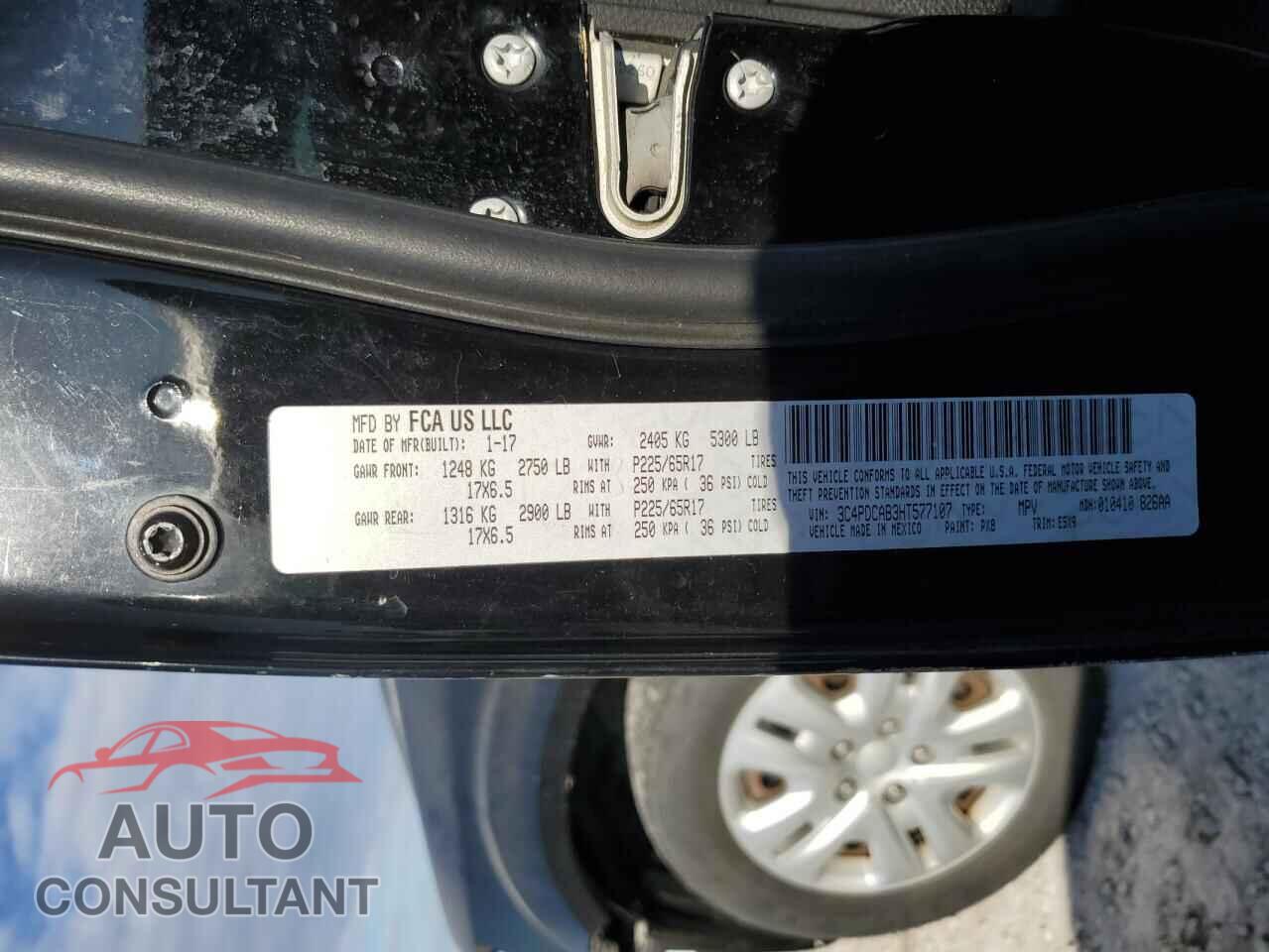 DODGE JOURNEY 2017 - 3C4PDCAB3HT577107