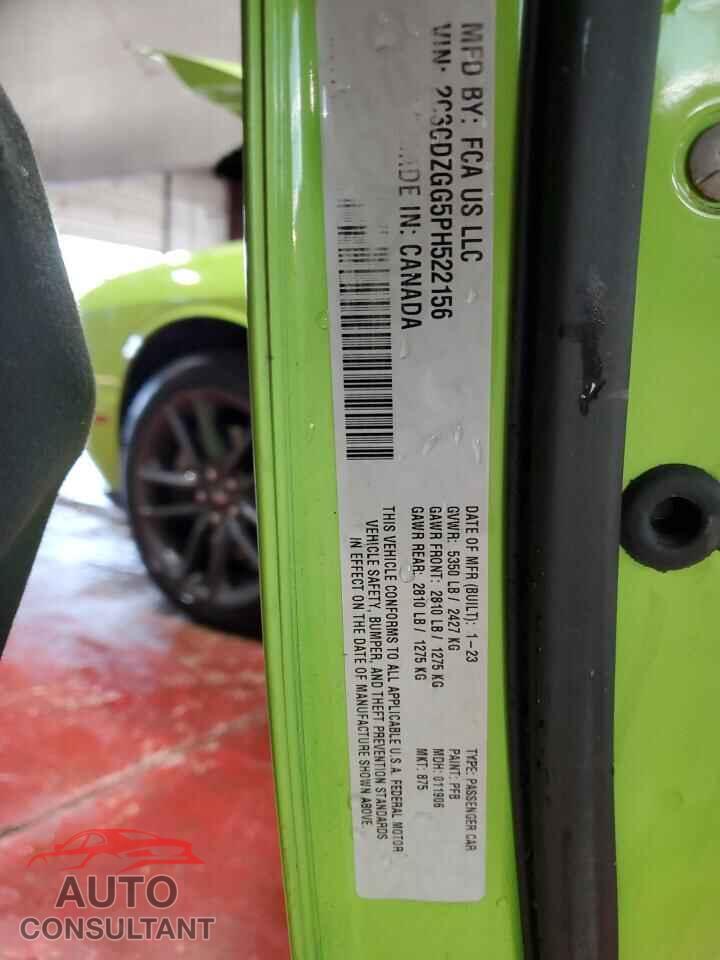 DODGE CHALLENGER 2023 - 2C3CDZGG5PH522156