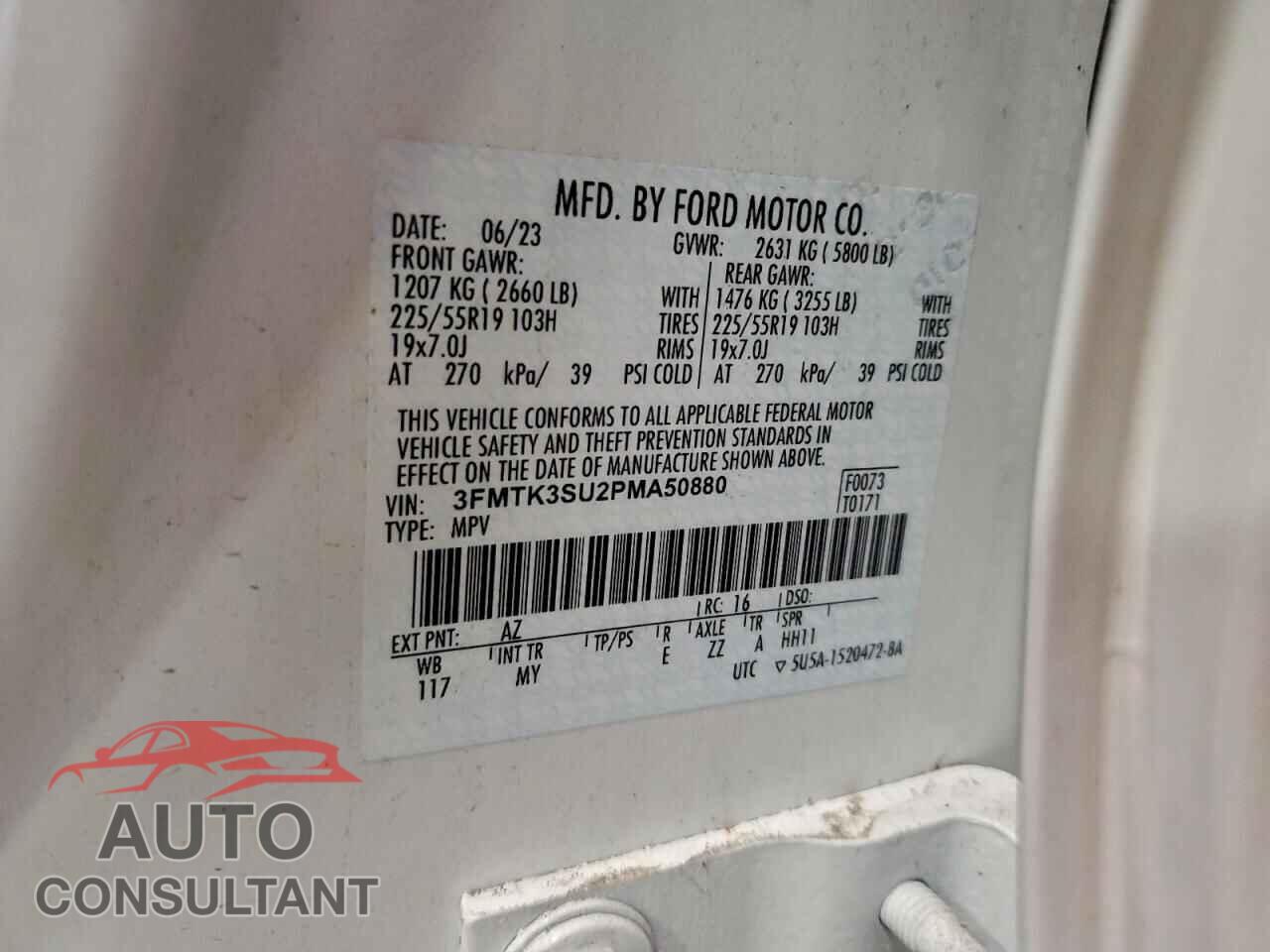 FORD MUSTANG 2023 - 3FMTK3SU2PMA50880