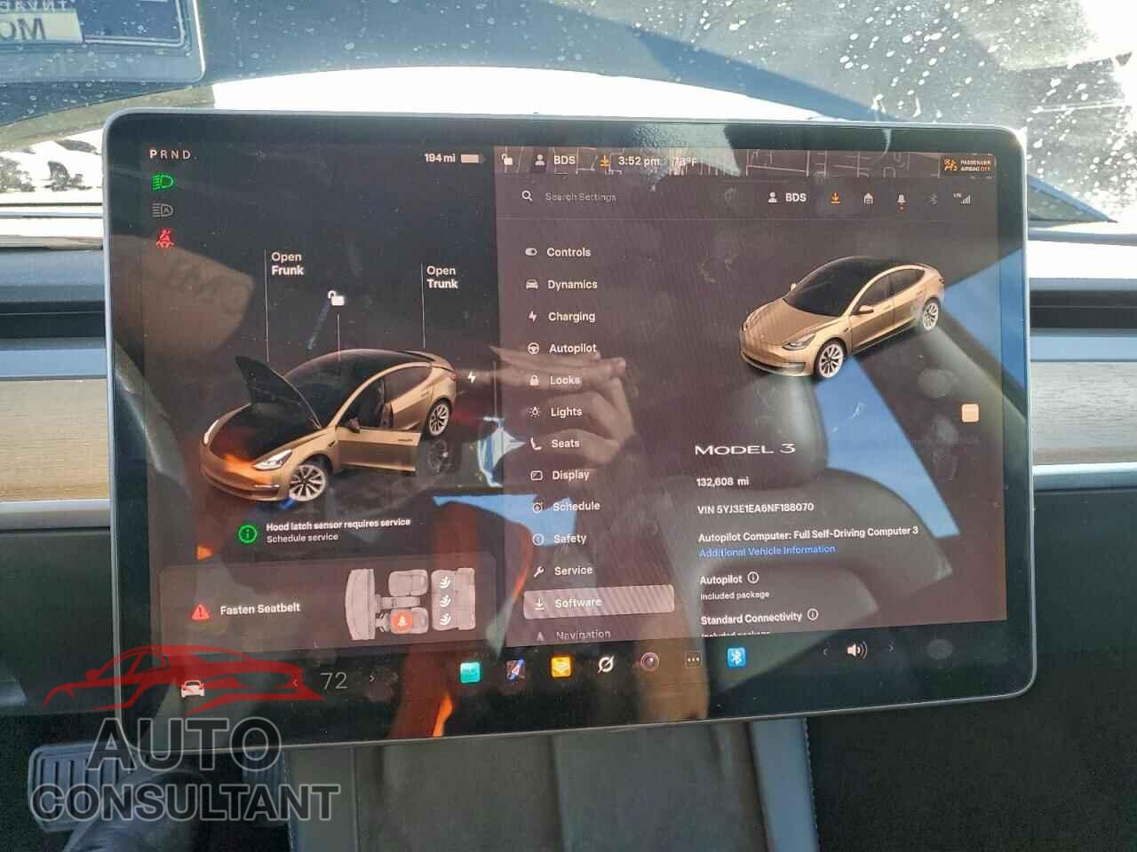 TESLA MODEL 3 2022 - 5YJ3E1EA6NF188070