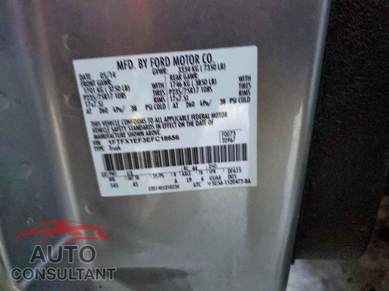 FORD F-150 2014 - 1FTFX1EF3EFC18656