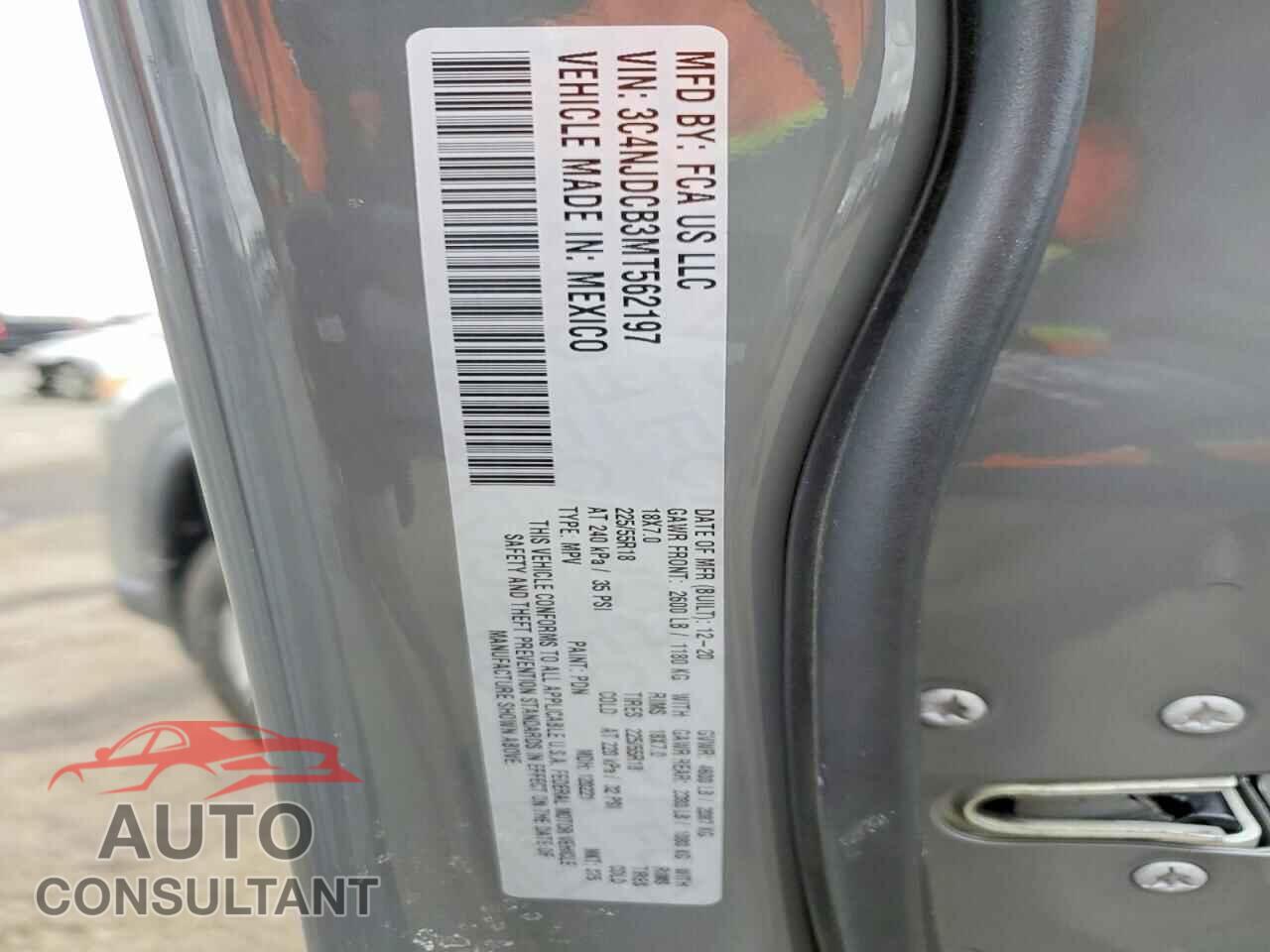 JEEP COMPASS 2021 - 3C4NJDCB3MT562197