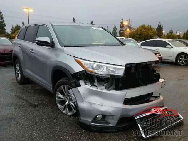TOYOTA HIGHLANDER 2016 - 5TDZKRFH1GS171690