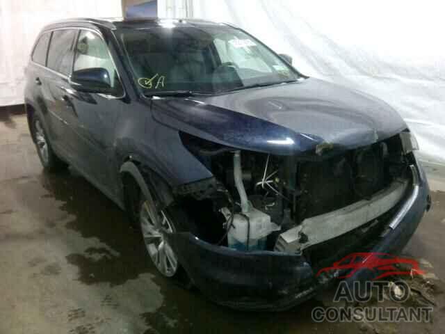TOYOTA HIGHLANDER 2015 - 5TDJKRFH6FS105129