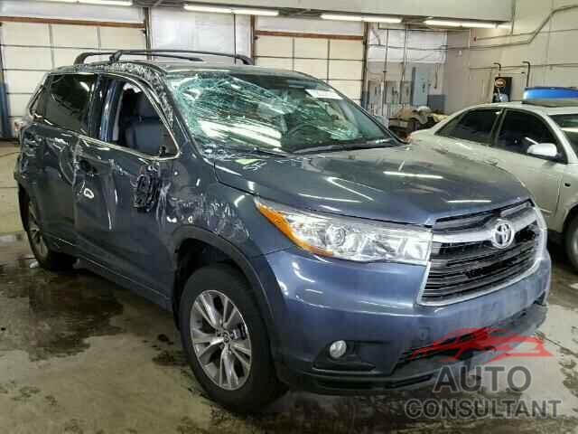 TOYOTA HIGHLANDER 2016 - 5TDBKRFH1GS267305