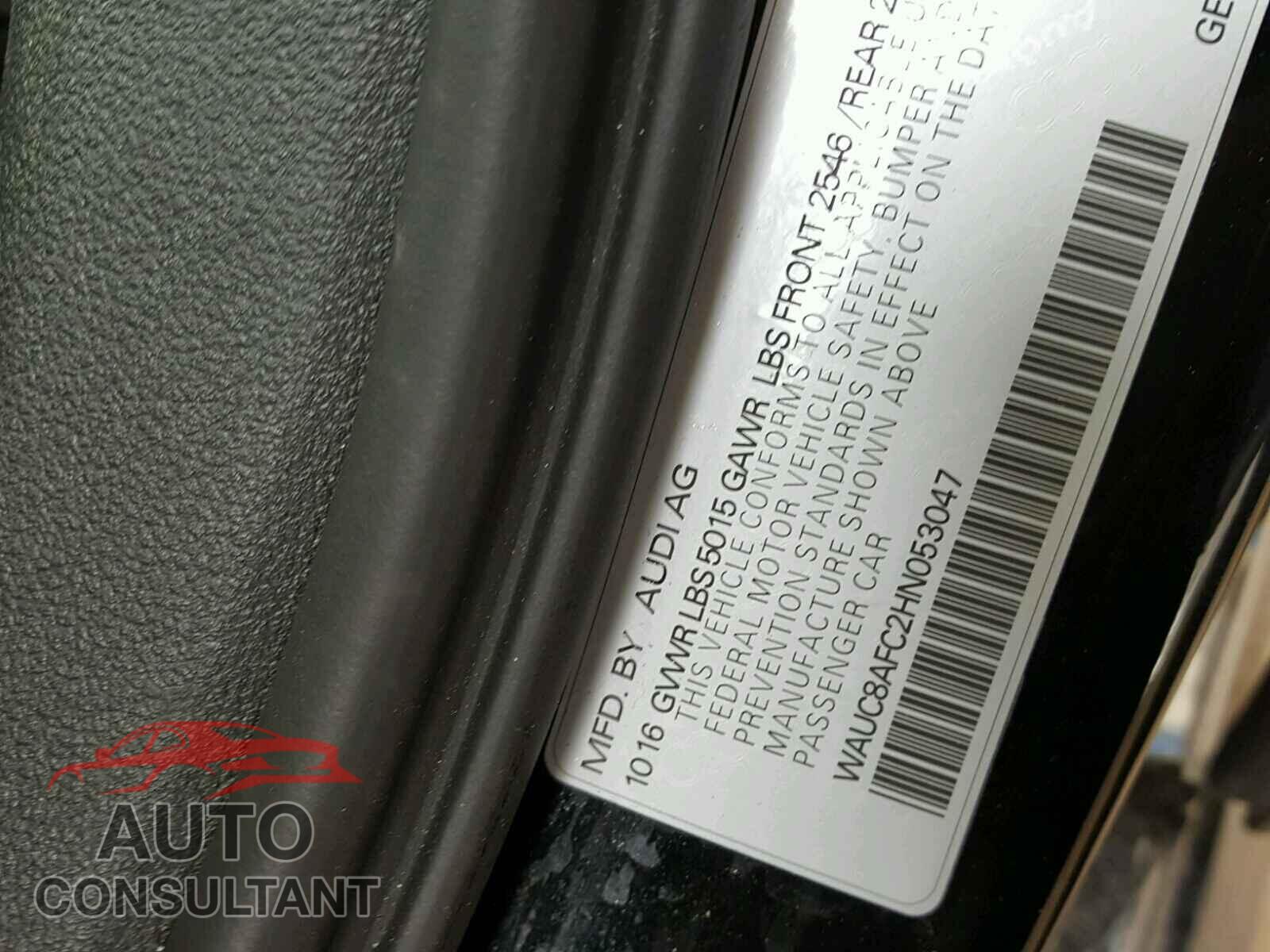 AUDI A6 2017 - WAUC8AFC2HN053047