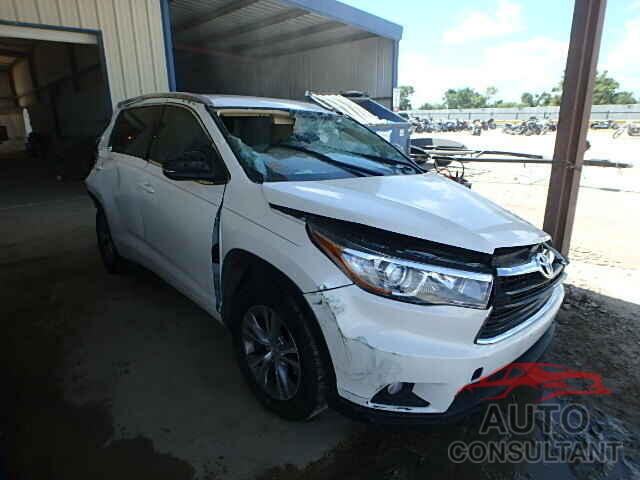 TOYOTA HIGHLANDER 2015 - 5TDKKRFH4FS081272