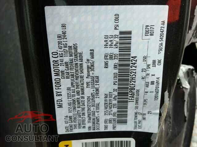FORD MUSTANG 2017 - 1FA6P8CF2H5212424