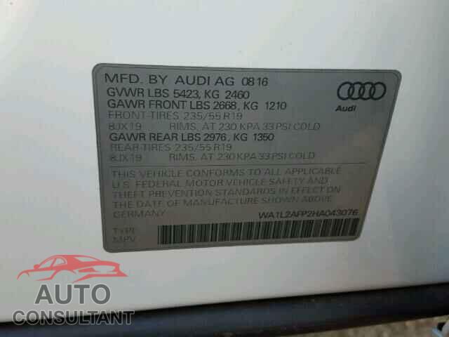AUDI Q5 2017 - WA1L2AFP2HA043076
