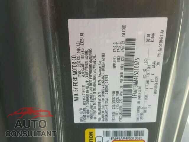 FORD MUSTANG 2015 - 1FA6P8AM4F5310675