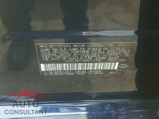 LEXUS LS460 2011 - JTHCL5EF4B5012090