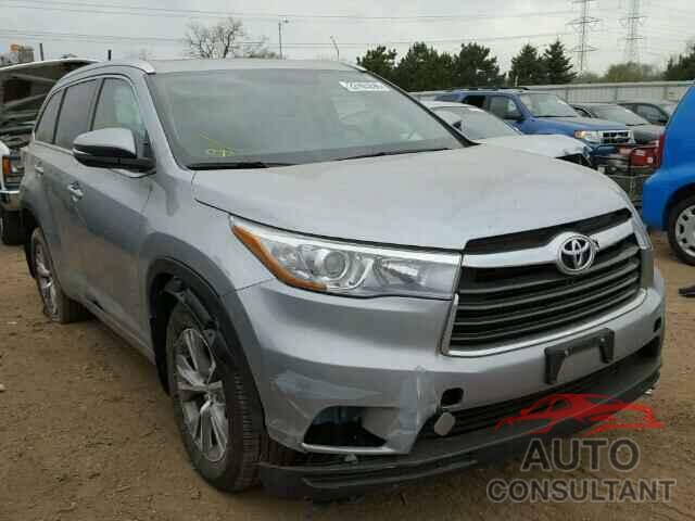 TOYOTA HIGHLANDER 2015 - 5TDJKRFH3FS157852