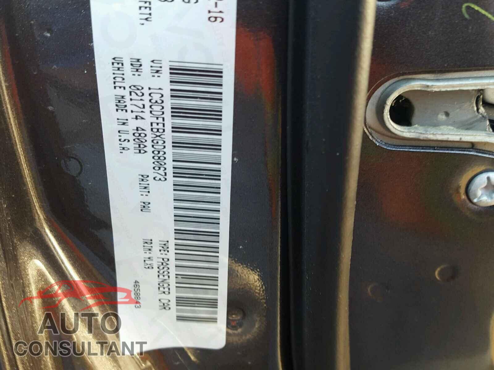 DODGE DART 2016 - 1C3CDFEBXGD680673