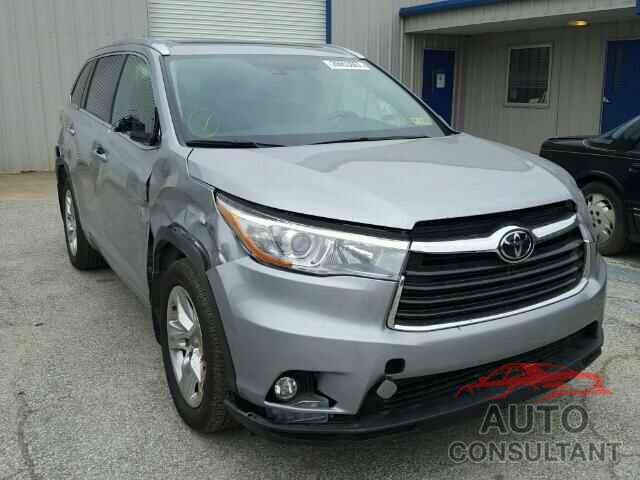 TOYOTA HIGHLANDER 2016 - 5TDDKRFH9GS291408