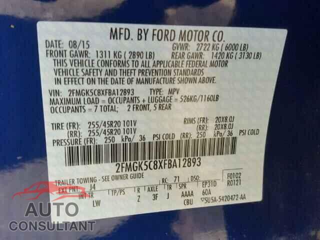 FORD FLEX 2015 - 2FMGK5C8XFBA12893