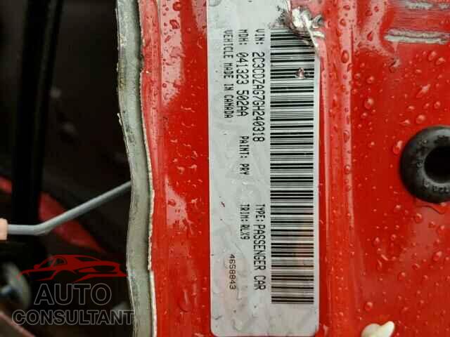DODGE CHALLENGER 2016 - 2C3CDZAG7GH240318
