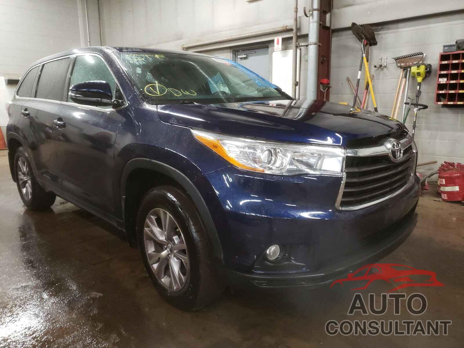 TOYOTA HIGHLANDER 2016 - 5TDBKRFH3GS320859