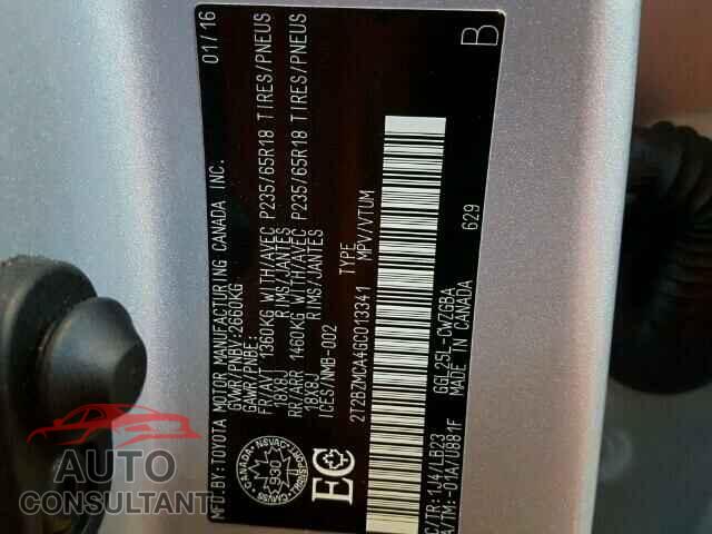 LEXUS RX350 2016 - 2T2BZMCA4GC013341