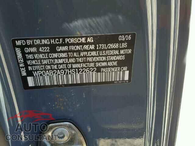 PORSCHE 911 2017 - WP0AB2A97HS122622