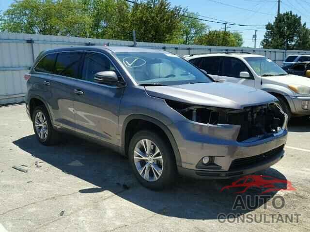 TOYOTA HIGHLANDER 2015 - 5TDZKRFH0FS054861