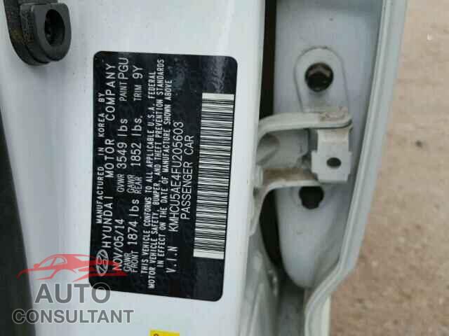 HYUNDAI ACCENT 2015 - KMHCU5AE4FU205603