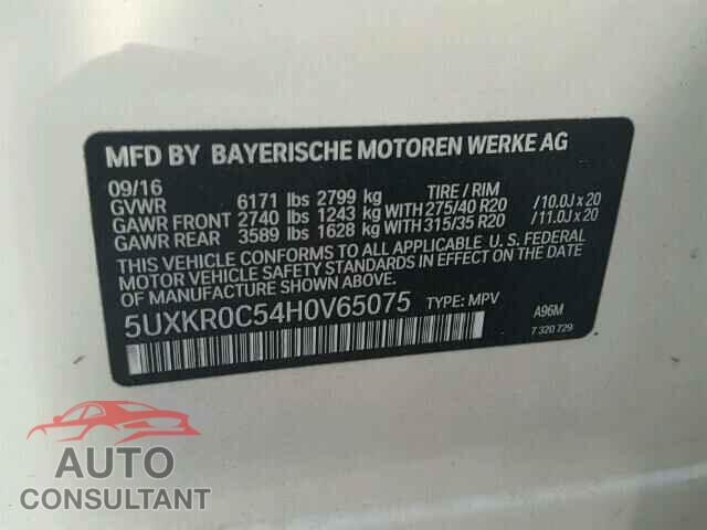 BMW X5 2017 - 5UXKR0C54H0V65075