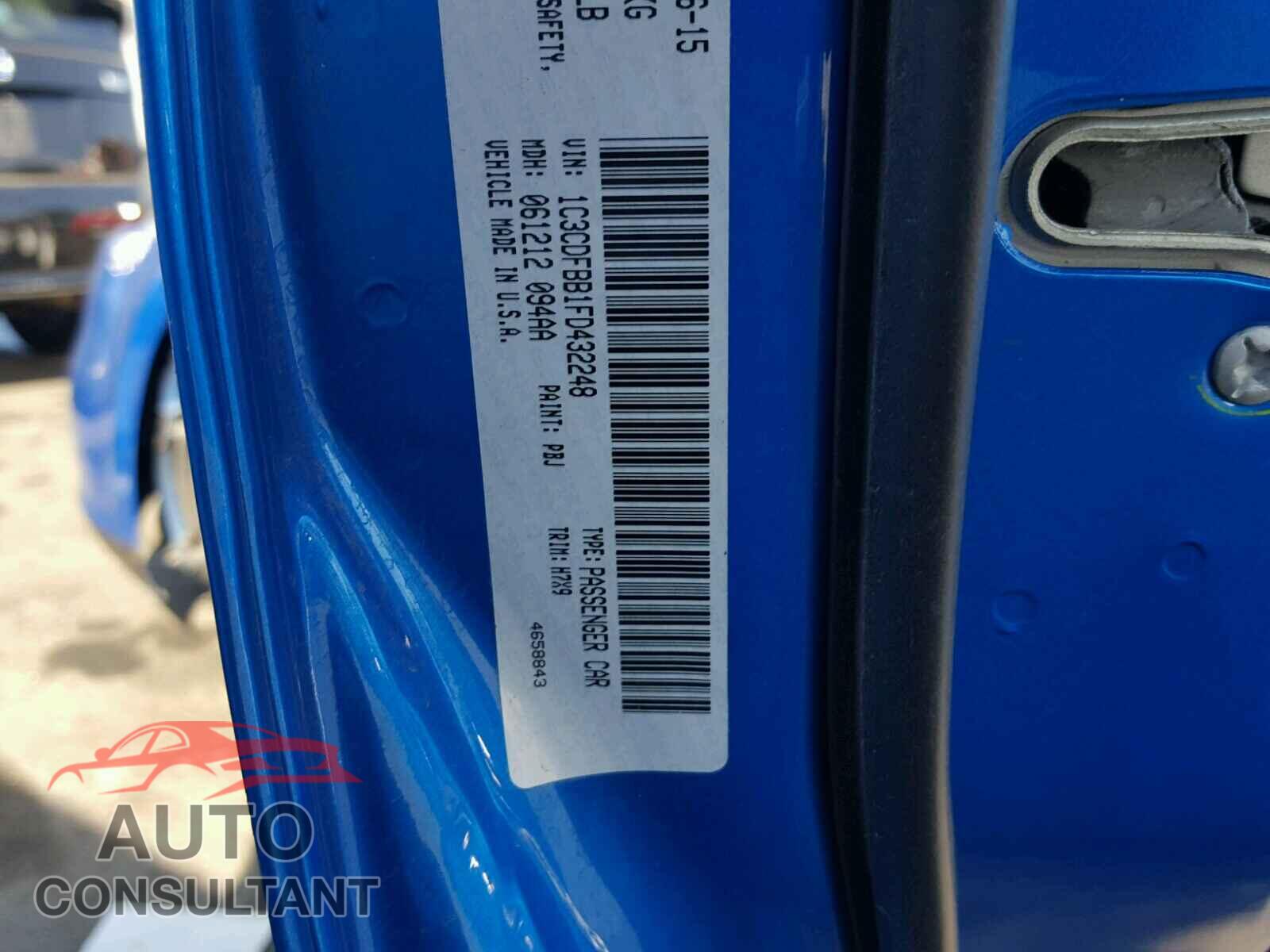 DODGE DART 2015 - 1C3CDFBB1FD432248