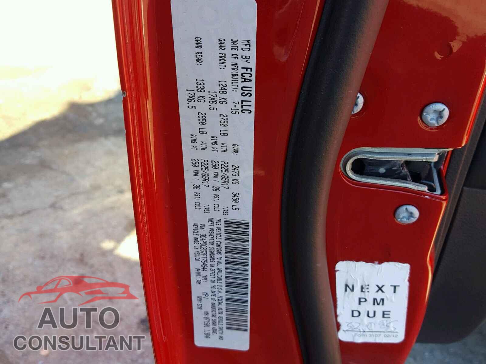 DODGE JOURNEY 2015 - 3C4PDCBG7FT754944