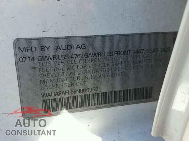 AUDI A4 2015 - WAUAFAFL5FN006962
