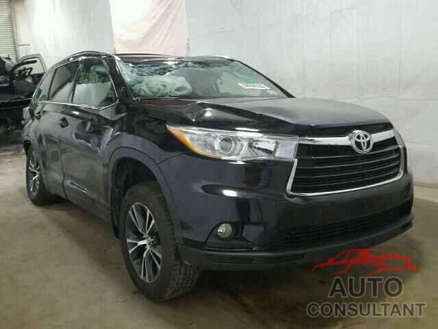 TOYOTA HIGHLANDER 2016 - 5TDJKRFH3GS268628