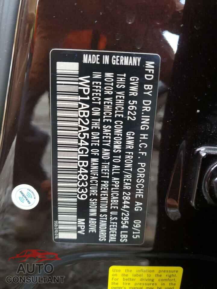 PORSCHE MACAN 2016 - WP1AB2A54GLB48339