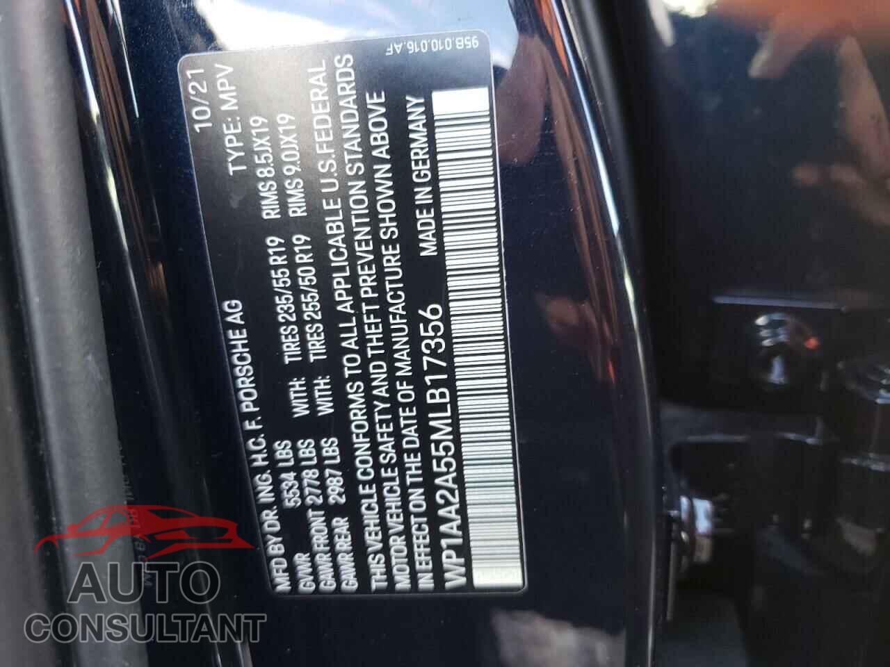 PORSCHE MACAN 2021 - WP1AA2A55MLB17356