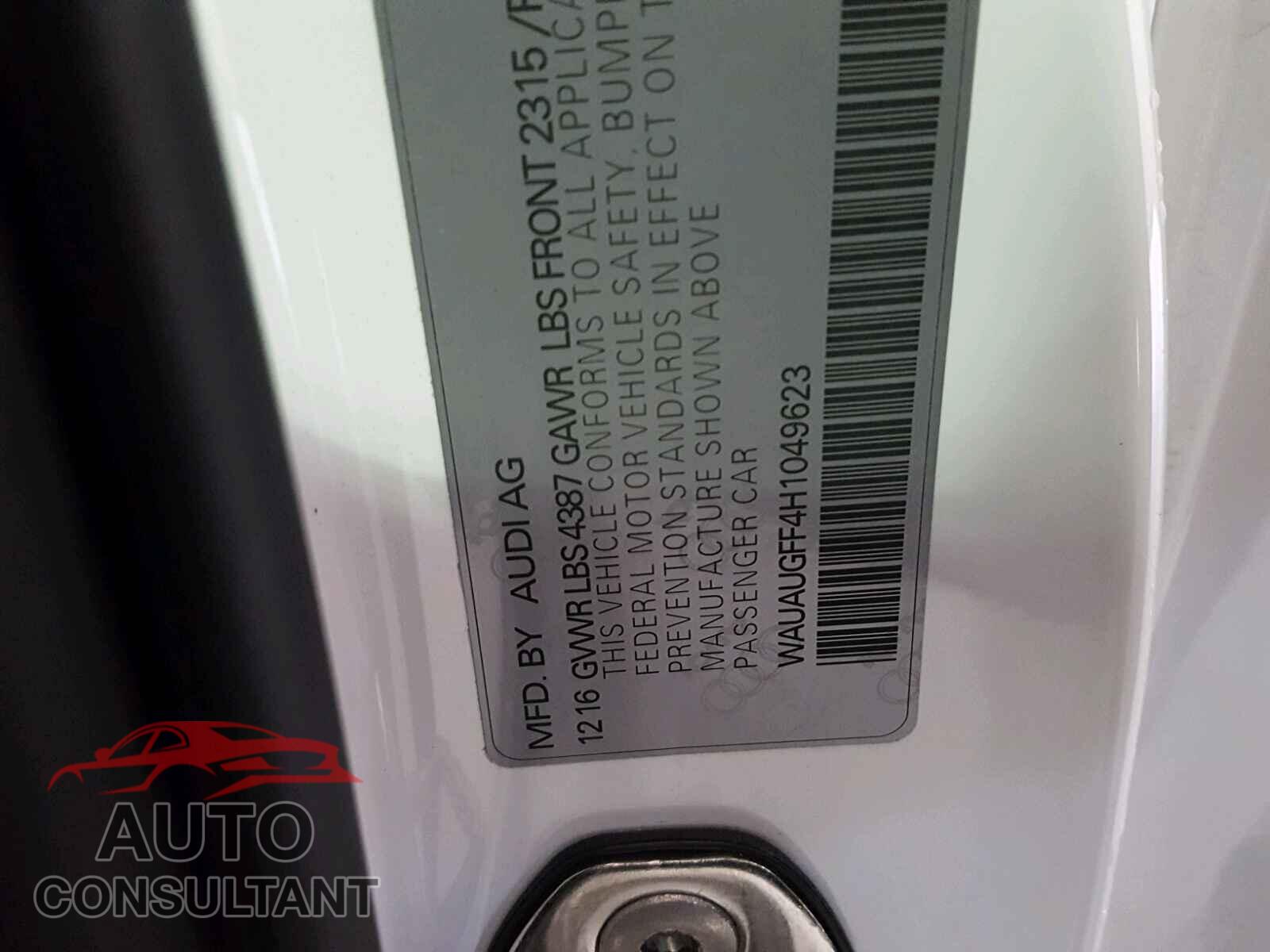 AUDI A3 2017 - WAUAUGFF4H1049623