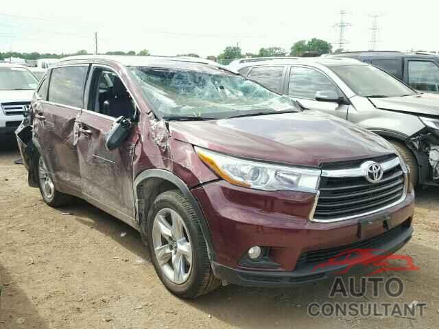 TOYOTA HIGHLANDER 2016 - 5TDJKRFH2GS355811