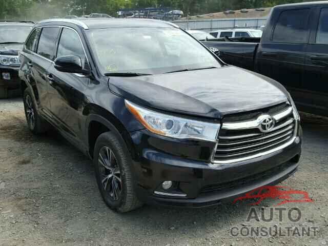 TOYOTA HIGHLANDER 2016 - 5TDJKRFH9GS250294