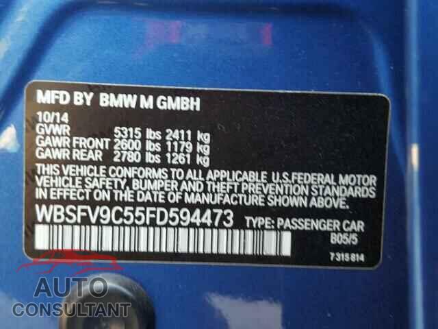 BMW M5 2015 - WBSFV9C55FD594473