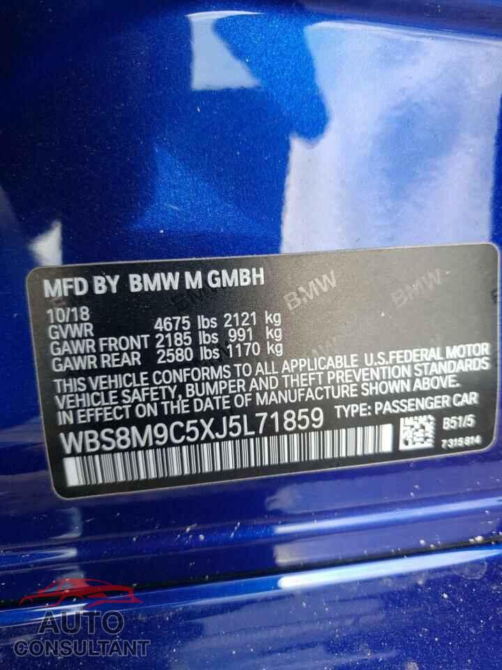 BMW M3 2018 - WBS8M9C5XJ5L71859