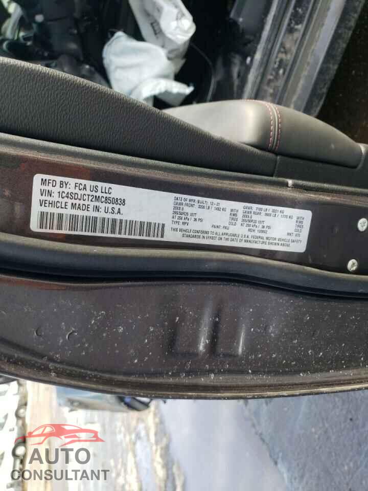 DODGE DURANGO 2021 - 1C4SDJCT2MC850838
