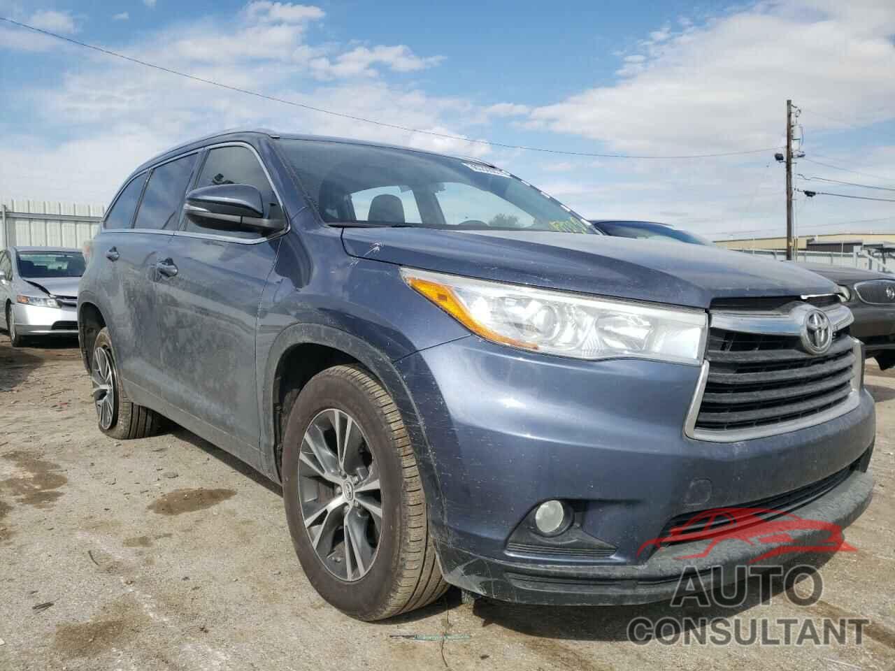 TOYOTA HIGHLANDER 2016 - 5TDKKRFH0GS124278
