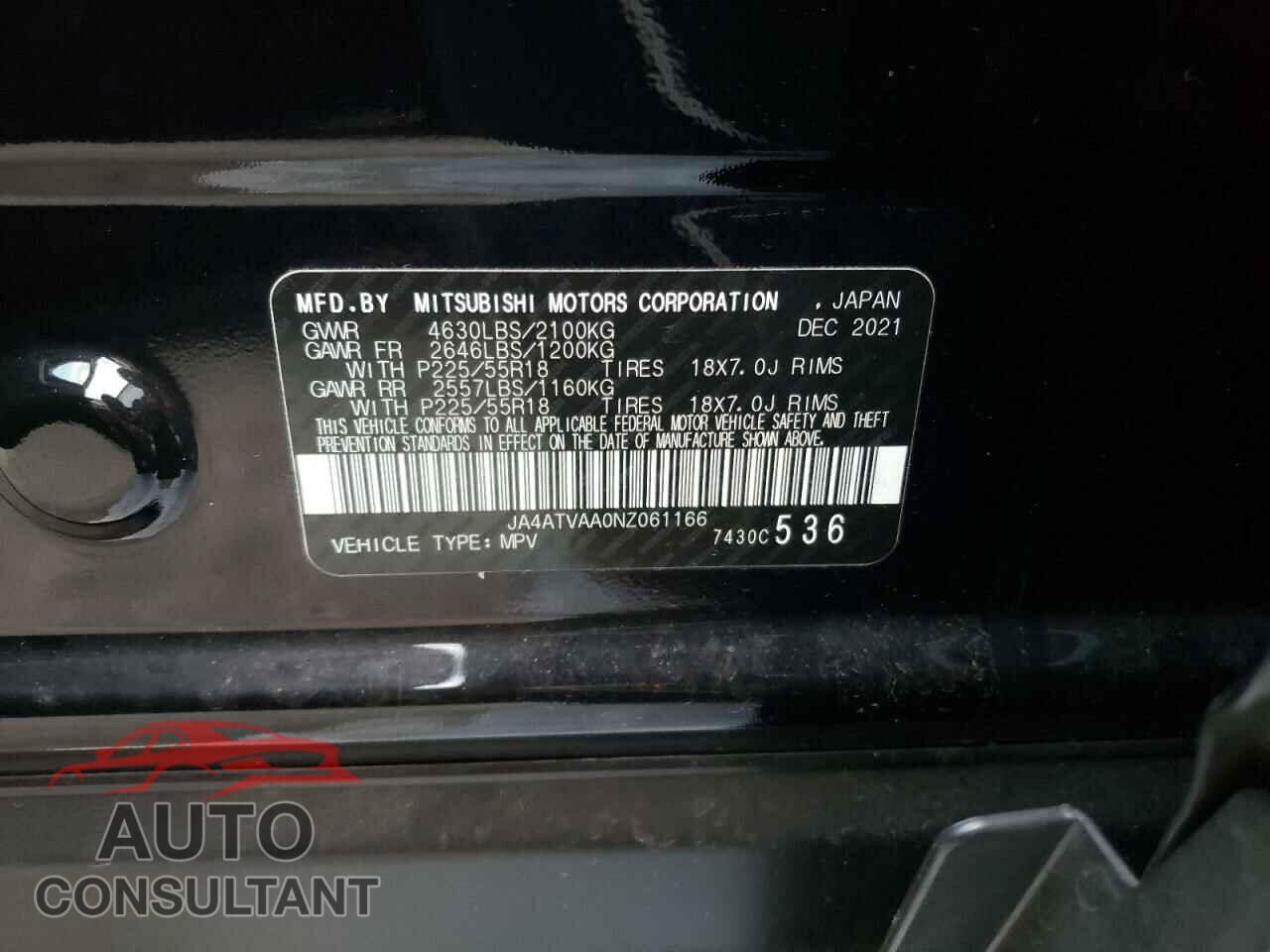 MITSUBISHI ECLIPSE 2022 - JA4ATVAA0NZ061166
