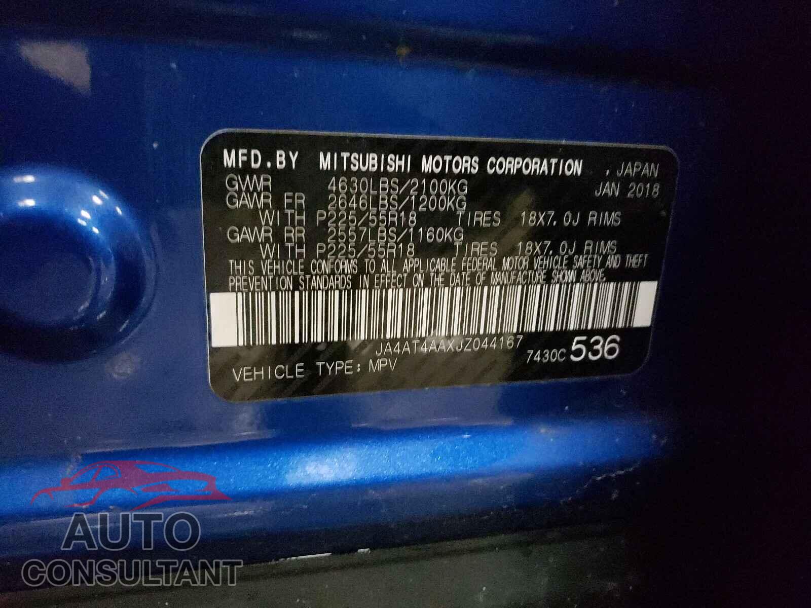 MITSUBISHI ECLIPSE 2018 - JA4AT4AAXJZ044167